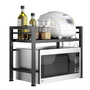 Microwave Shelf Stand, Expandable Microwave Oven Rack Storage Solution